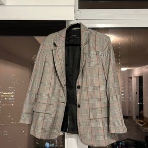 Zara Plaid oversized blazer jacket